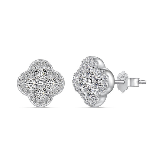 [Kincade Jewelry] Boucles d'oreilles en forme de trèfle à quatre feuilles