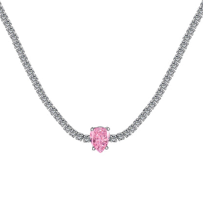 [Kincade Jewelrys] Collier tennis unique taille poire de 1,0 carat