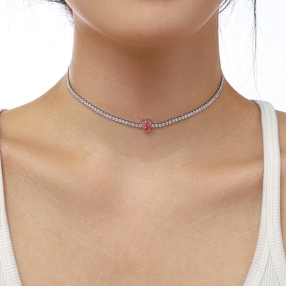 [Kincade Jewelrys] Collier tennis unique taille poire de 1,0 carat