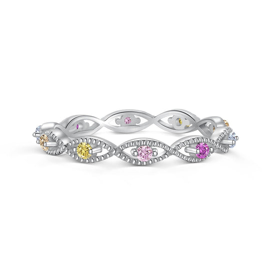 [Kincade Jewelrys] Elegante anillo diario de corte redondo energético