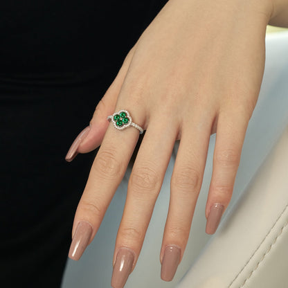 [Kincade Jewelrys] Bague à motif de trèfle à quatre feuilles