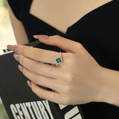 [Kincade Jewelrys] Bague à motif de trèfle à quatre feuilles