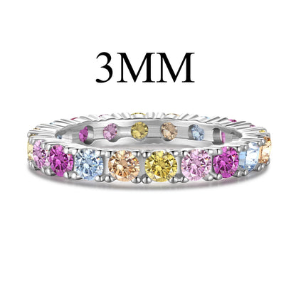 [Kincade Jewelry] Bague tennis ronde brillante et éblouissante