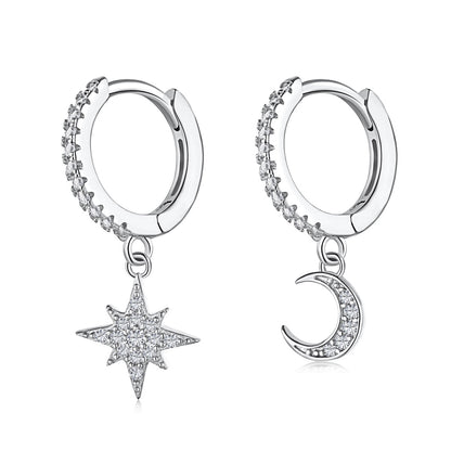 [Kincade Jewelrys] Boucles d'oreilles asymétriques étoile et lune