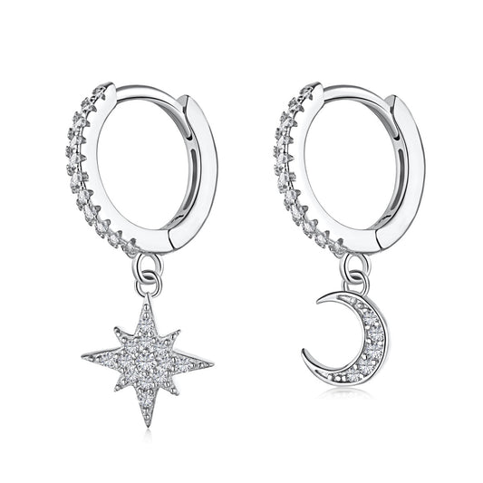 [Kincade Jewelrys] Boucles d'oreilles asymétriques étoile et lune