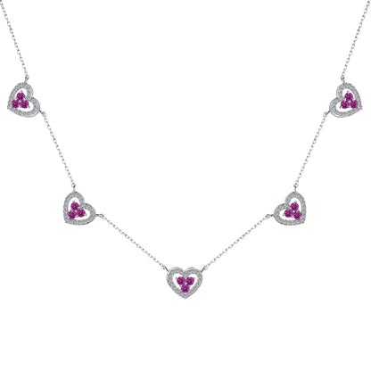 [Kincade Jewelrys] Collier scintillant à cinq cœurs