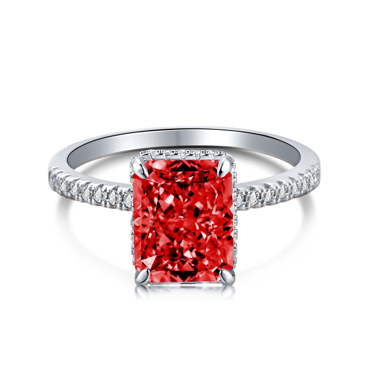 [Kincade Jewelry] Bague de fiançailles luxueuse de 4,0 carats