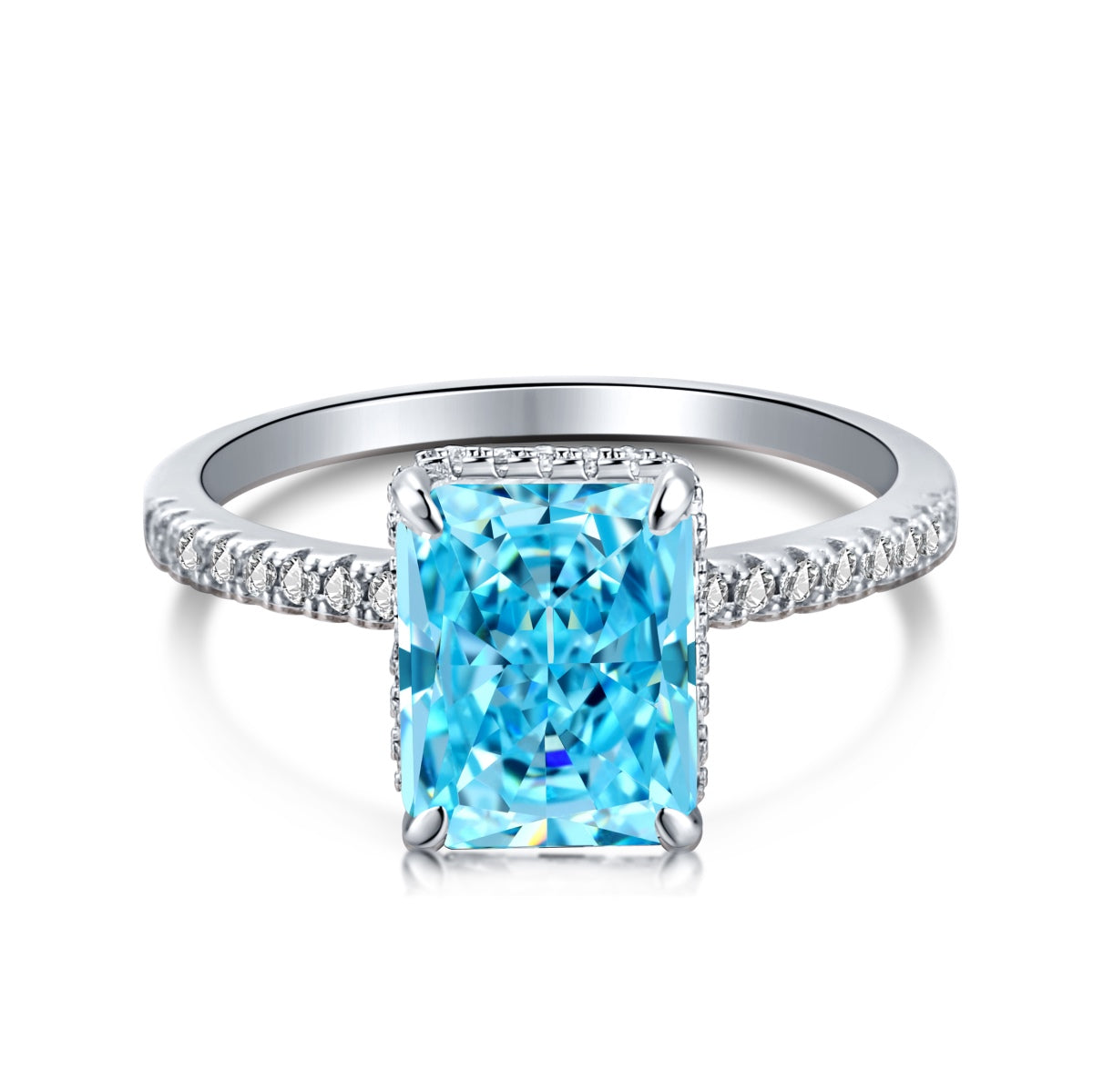 [Kincade Jewelry] Bague de fiançailles luxueuse de 4,0 carats