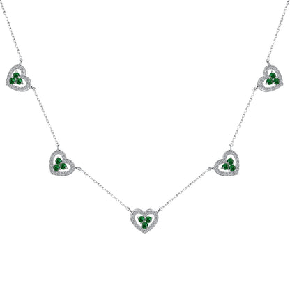 [Kincade Jewelrys] Collier scintillant à cinq cœurs