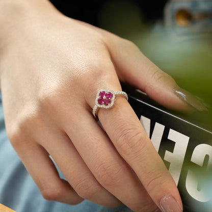 [Kincade Jewelrys] Bague à motif de trèfle à quatre feuilles