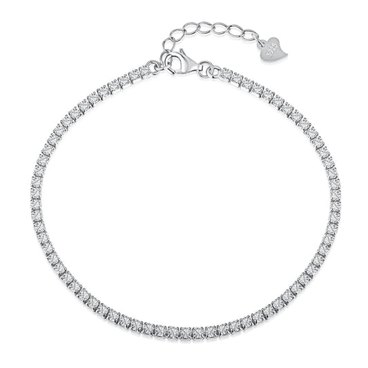 [Joyas Kincade] Pulsera de tenis con corte princesa brillante y radiante