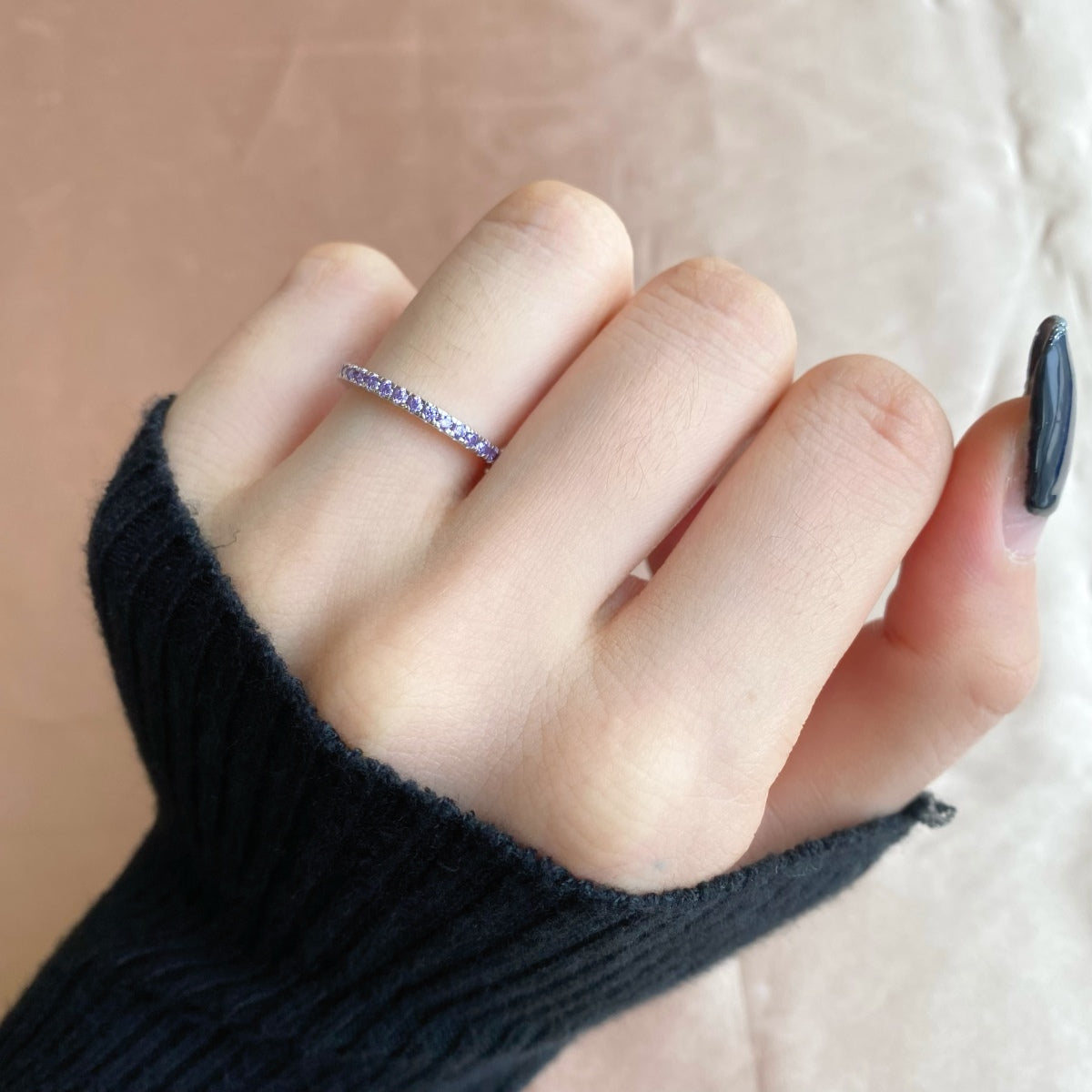 [Kincade Jewelrys]Delicate Sparkling Round Cut Daily Ring