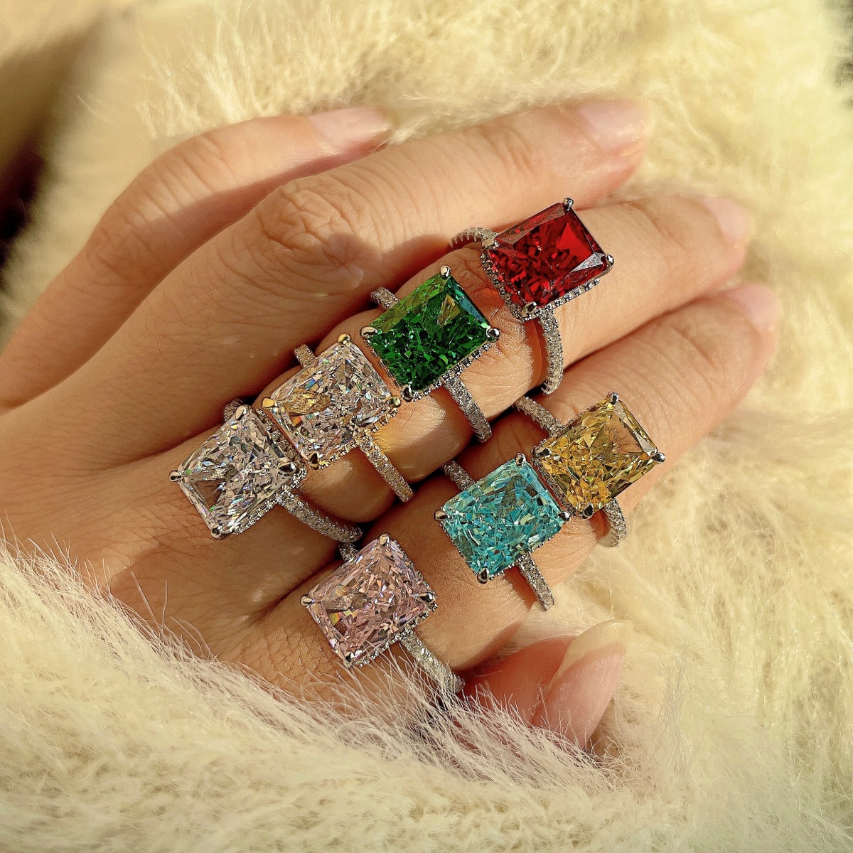 [Kincade Jewelry] Bague de fiançailles luxueuse de 4,0 carats