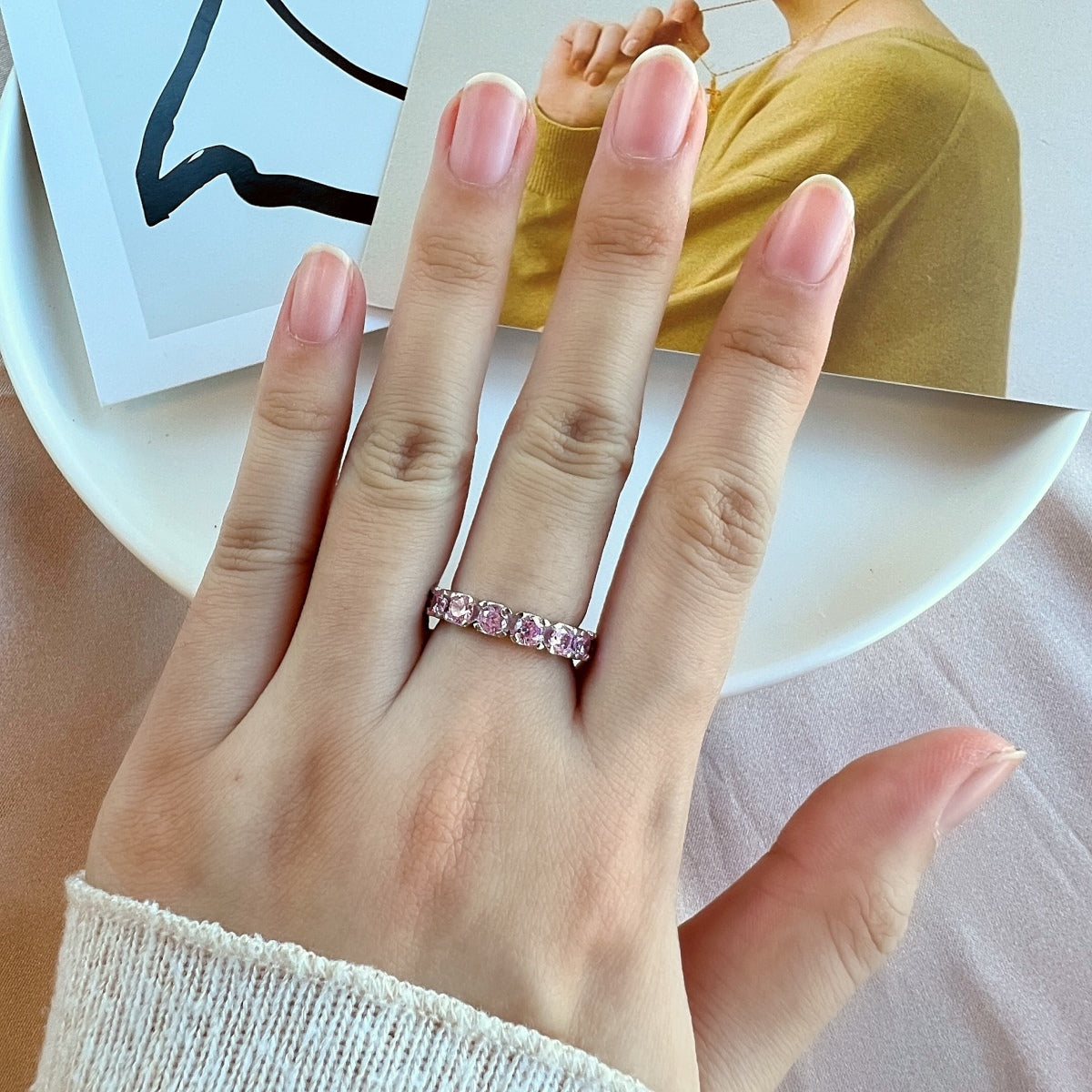 [Kincade Jewelrys]Eternity Round Cut Tennis Ring