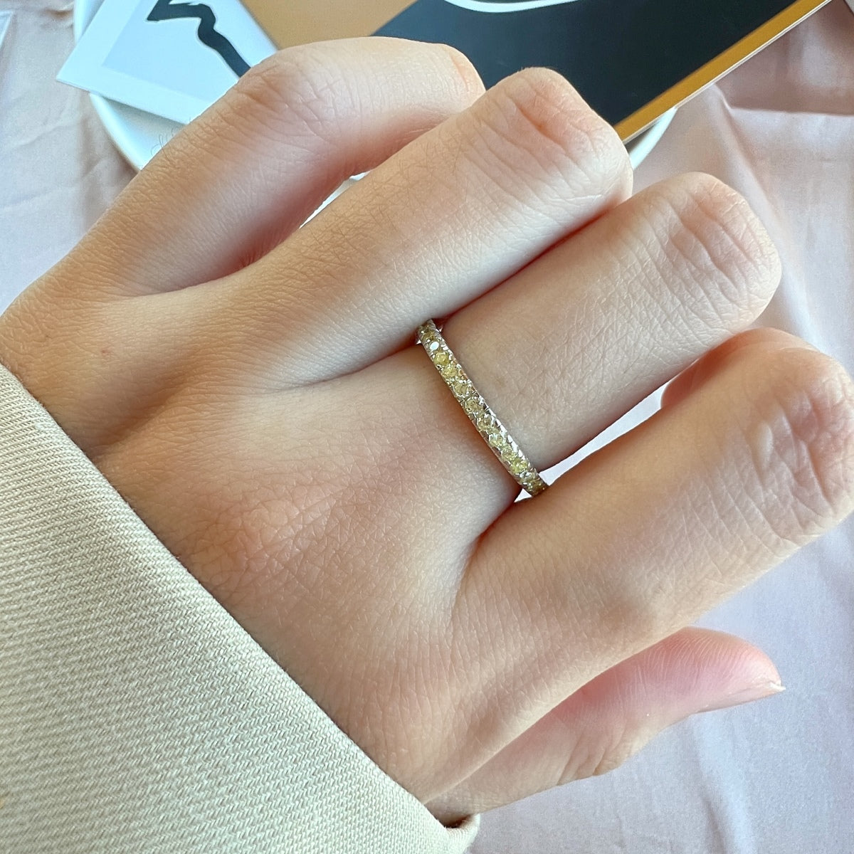 [Kincade Jewelrys]Delicate Sparkling Round Cut Daily Ring