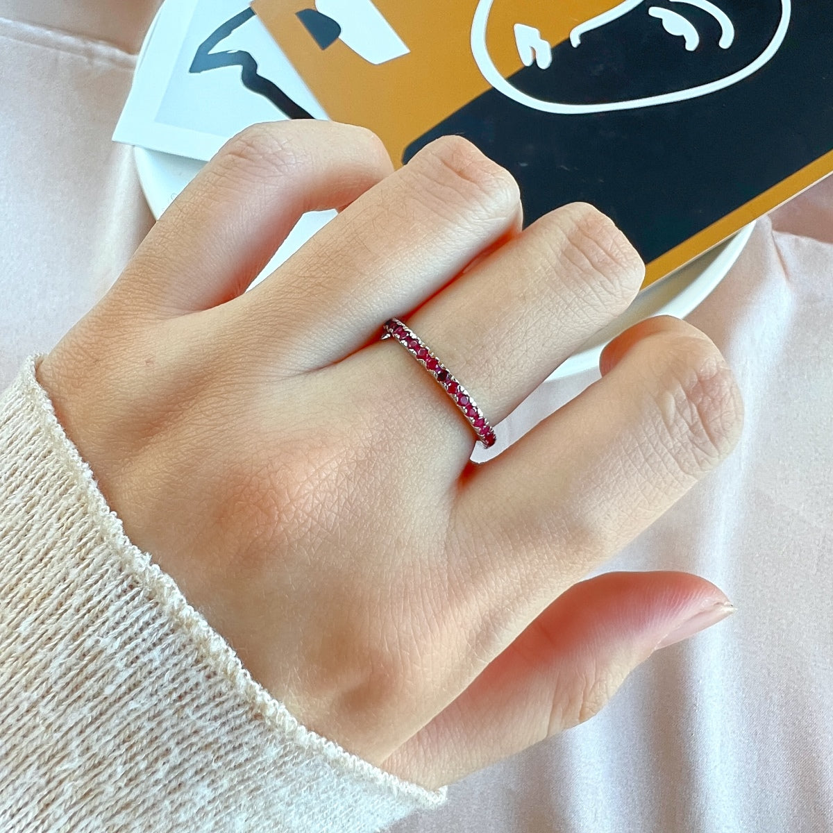 [Kincade Jewelrys]Delicate Sparkling Round Cut Daily Ring