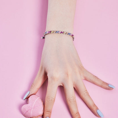 [Kincade Jewelrys] Bracelet de fête multi-coupes orné et scintillant