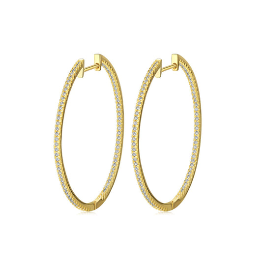 [Kincade Jewelry] Boucles d'oreilles créoles larges et populaires