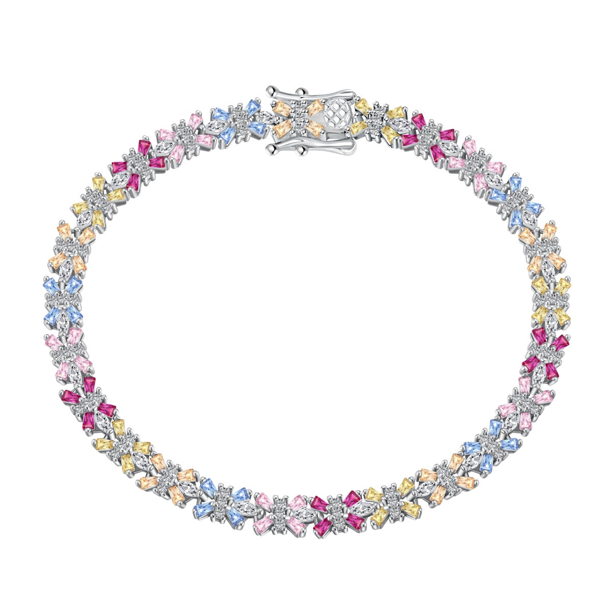 [Kincade Jewelrys] Bracelet de fête taille émeraude aux couleurs éclatantes