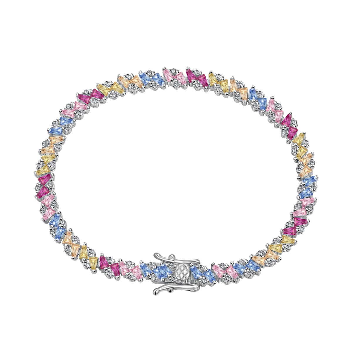[Kincade Jewelrys] Bracelet de fête multi-coupes orné et scintillant