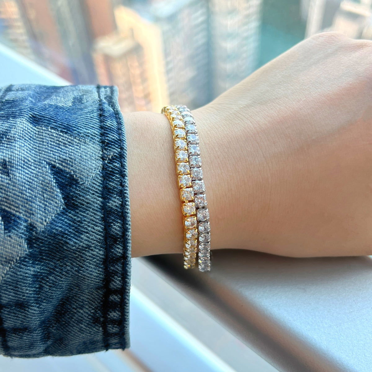 [Kincade Jewelrys] Bracelet tennis taille princesse scintillant et radieux