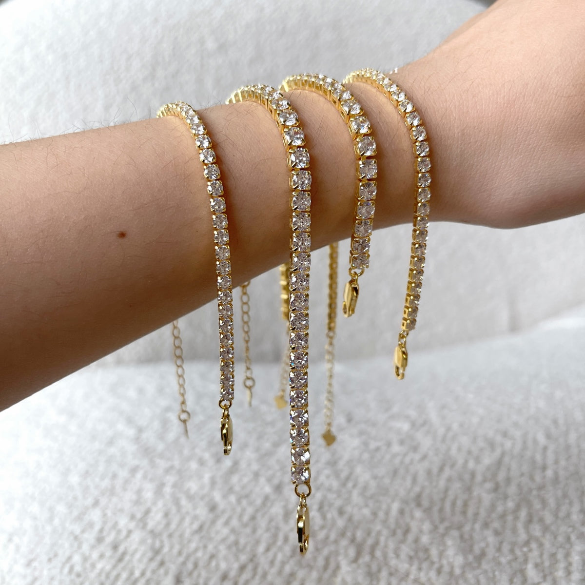 [Kincade Jewelrys] Bracelet tennis taille princesse scintillant et radieux