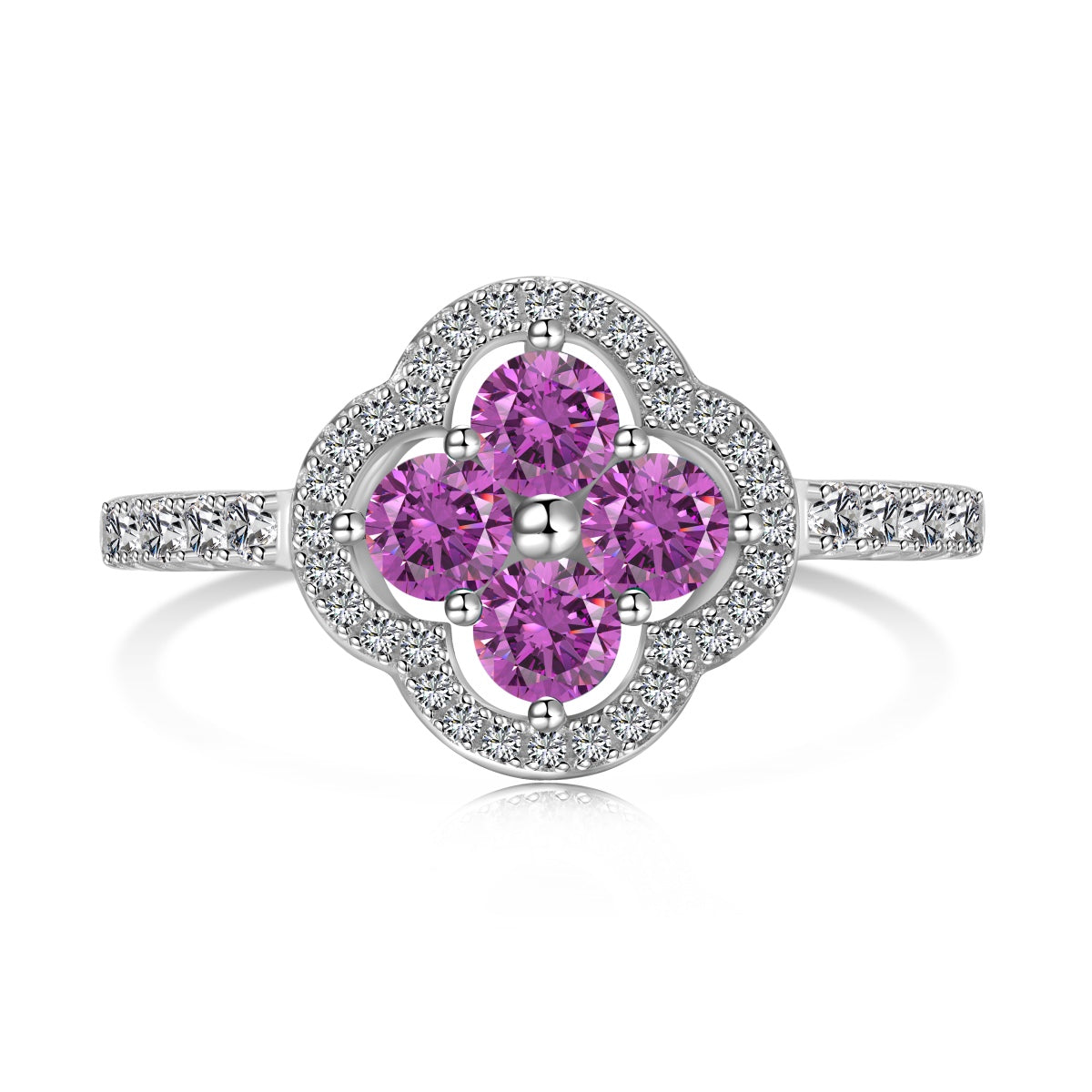 [Kincade Jewelrys] Bague à motif de trèfle à quatre feuilles