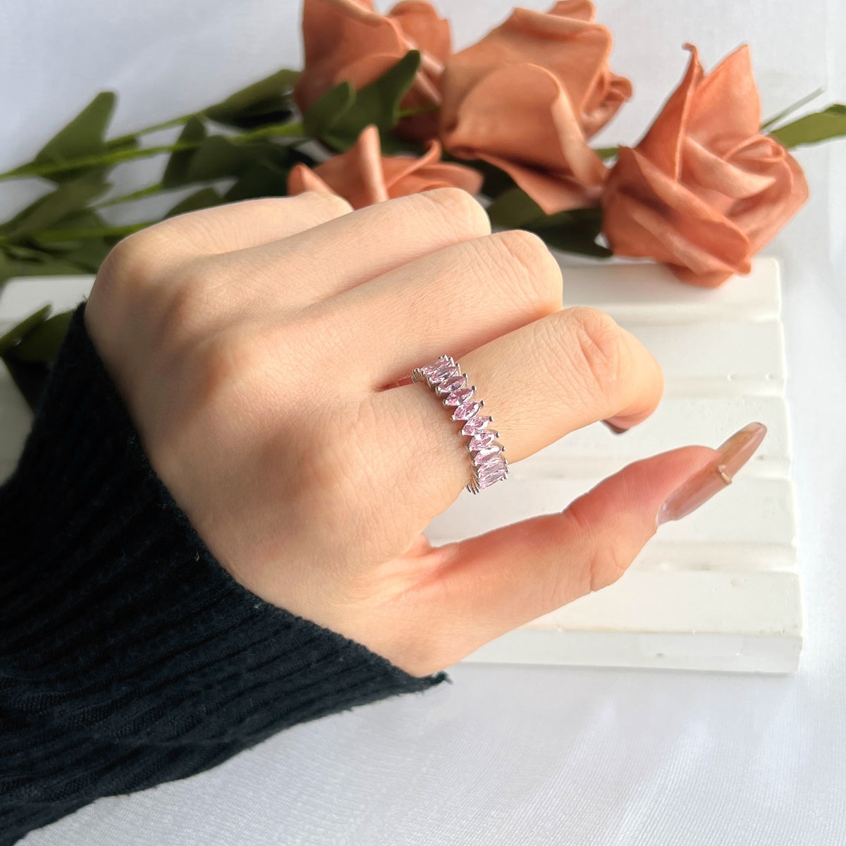 [Kincade Jewelry] Superbe bague tennis taille marquise