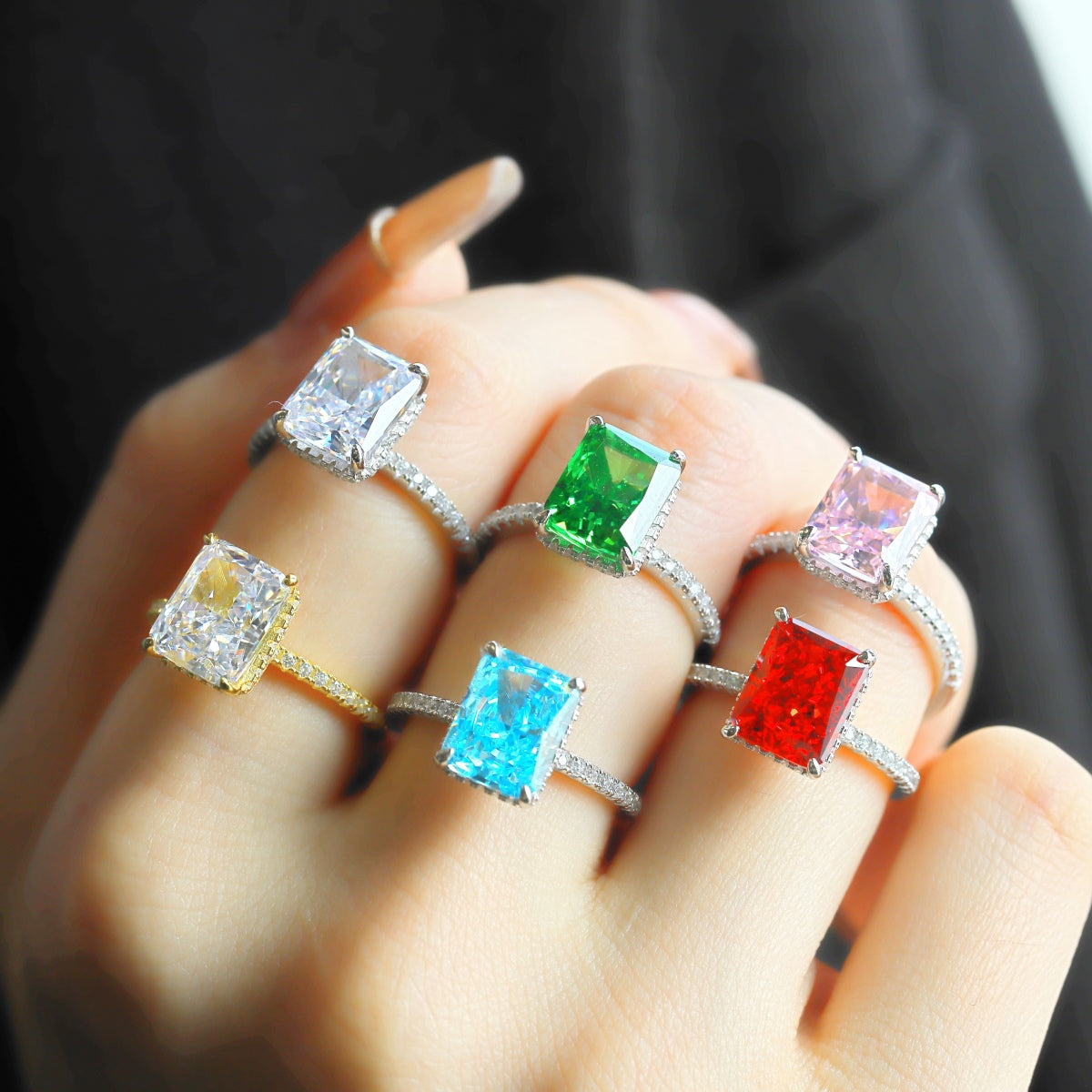 [Kincade Jewelry] Bague de fiançailles luxueuse de 4,0 carats