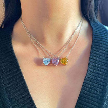 [Kincade Jewelrys] Collier en forme de cœur rayonnant de 6,0 carats