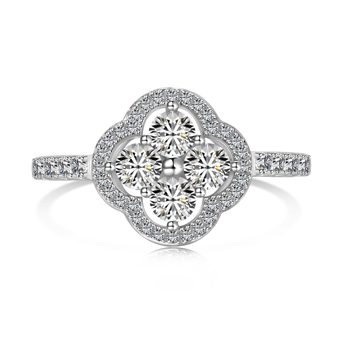 [Kincade Jewelrys] Bague à motif de trèfle à quatre feuilles