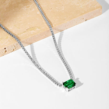 [Kincade Jewelrys]4.0 Carat Elegant Radiant Cut Necklace