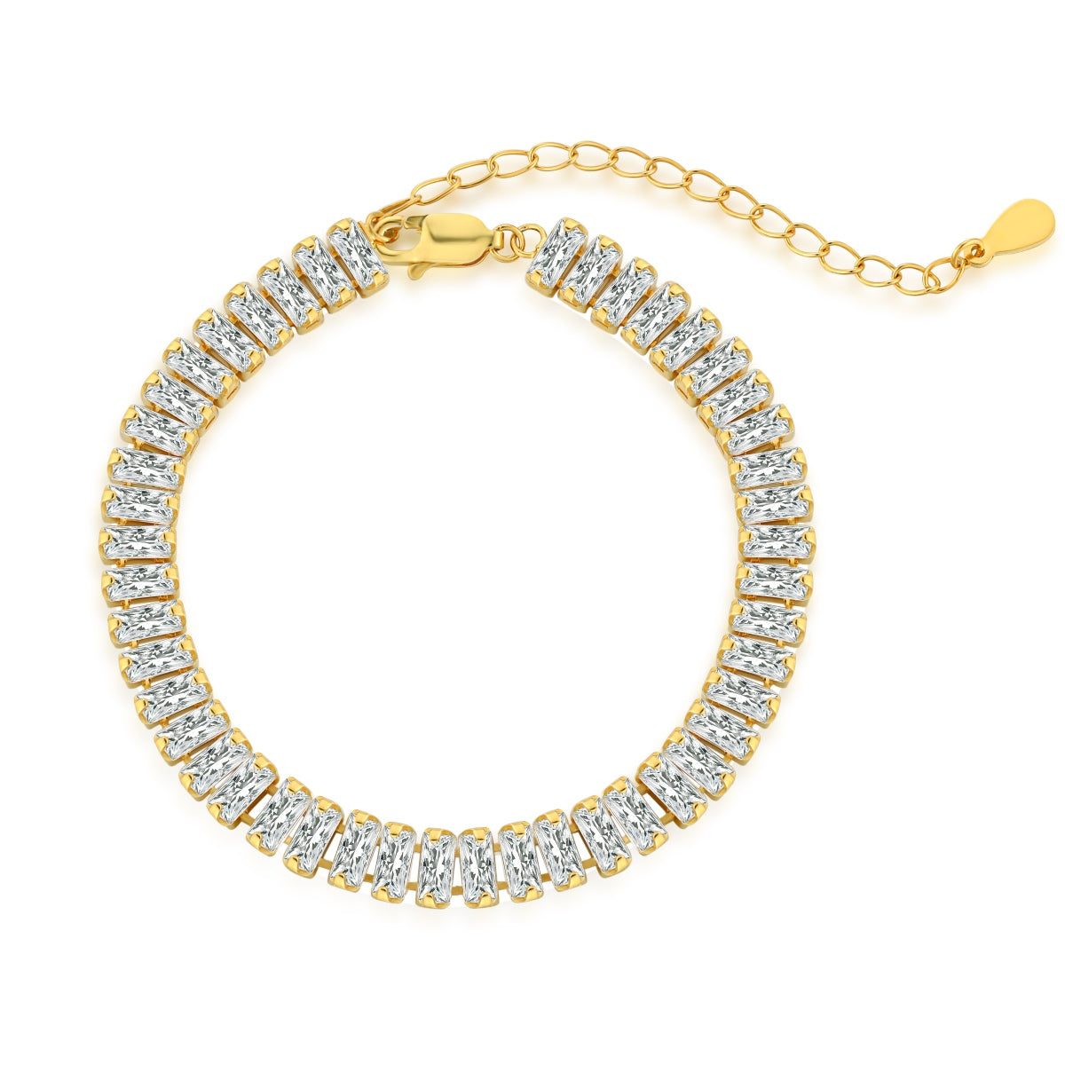 [Kincade Jewelry] Bracelet quotidien exquis taille émeraude