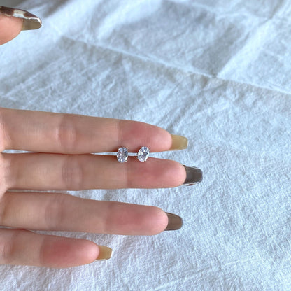 [Kincade Jewelrys]Oval Classic Dignified Elegant Earrings