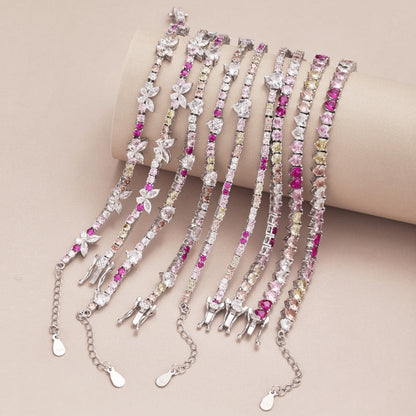 [Kincade Jewelrys]Delicate Colorful Emerald Cut Party Bracelet