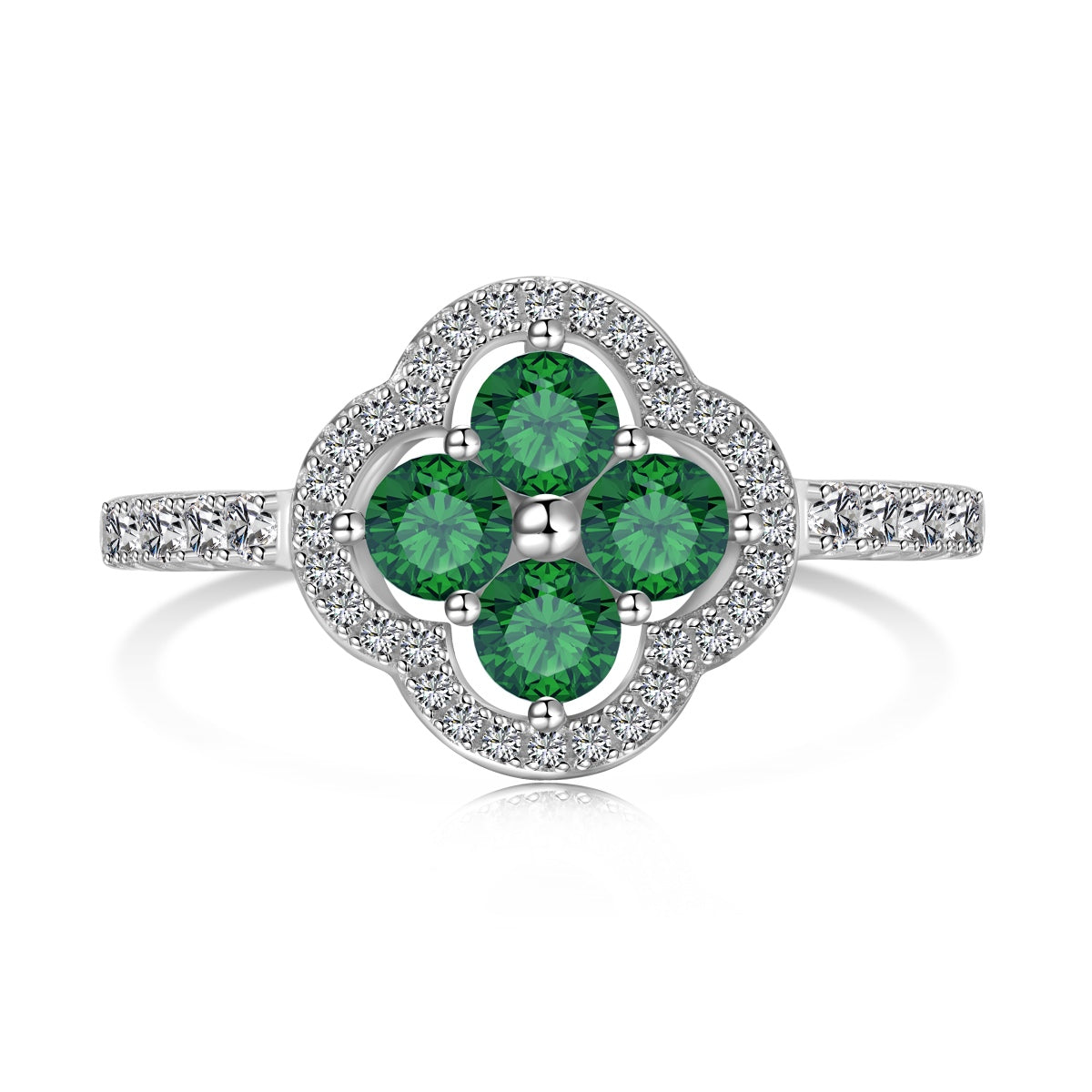 [Kincade Jewelrys] Bague à motif de trèfle à quatre feuilles
