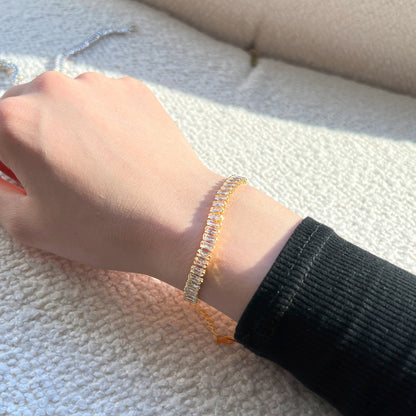 [Kincade Jewelry] Bracelet quotidien exquis taille émeraude