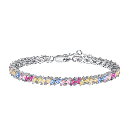 [Kincade Jewelrys] Bracelet de fête multi-coupes orné et scintillant