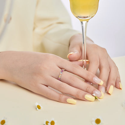 [Kincade Jewelry] Bague tennis ronde brillante et éblouissante