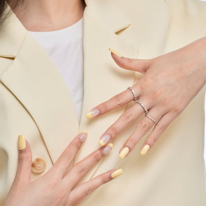 [Kincade Jewelry] Bague tennis ronde brillante et éblouissante