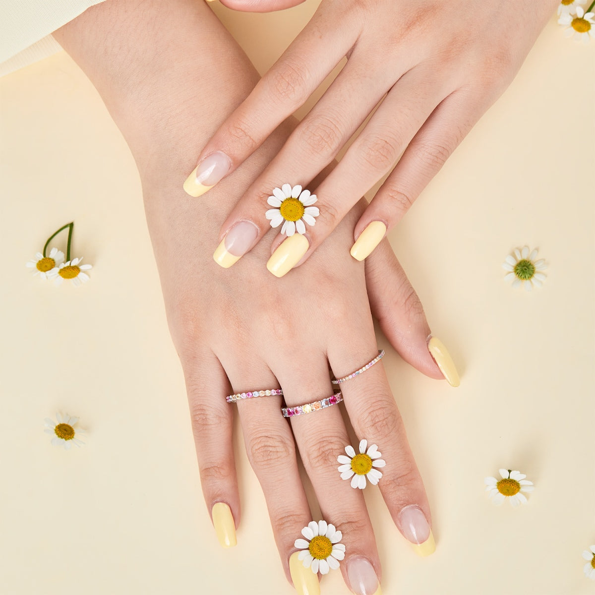 [Kincade Jewelry] Bague tennis ronde brillante et éblouissante