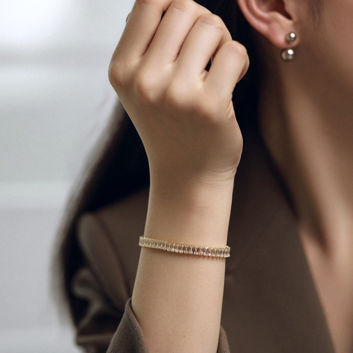 [Kincade Jewelry] Bracelet quotidien exquis taille émeraude