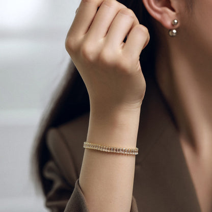 [Kincade Jewelry] Bracelet quotidien exquis taille émeraude