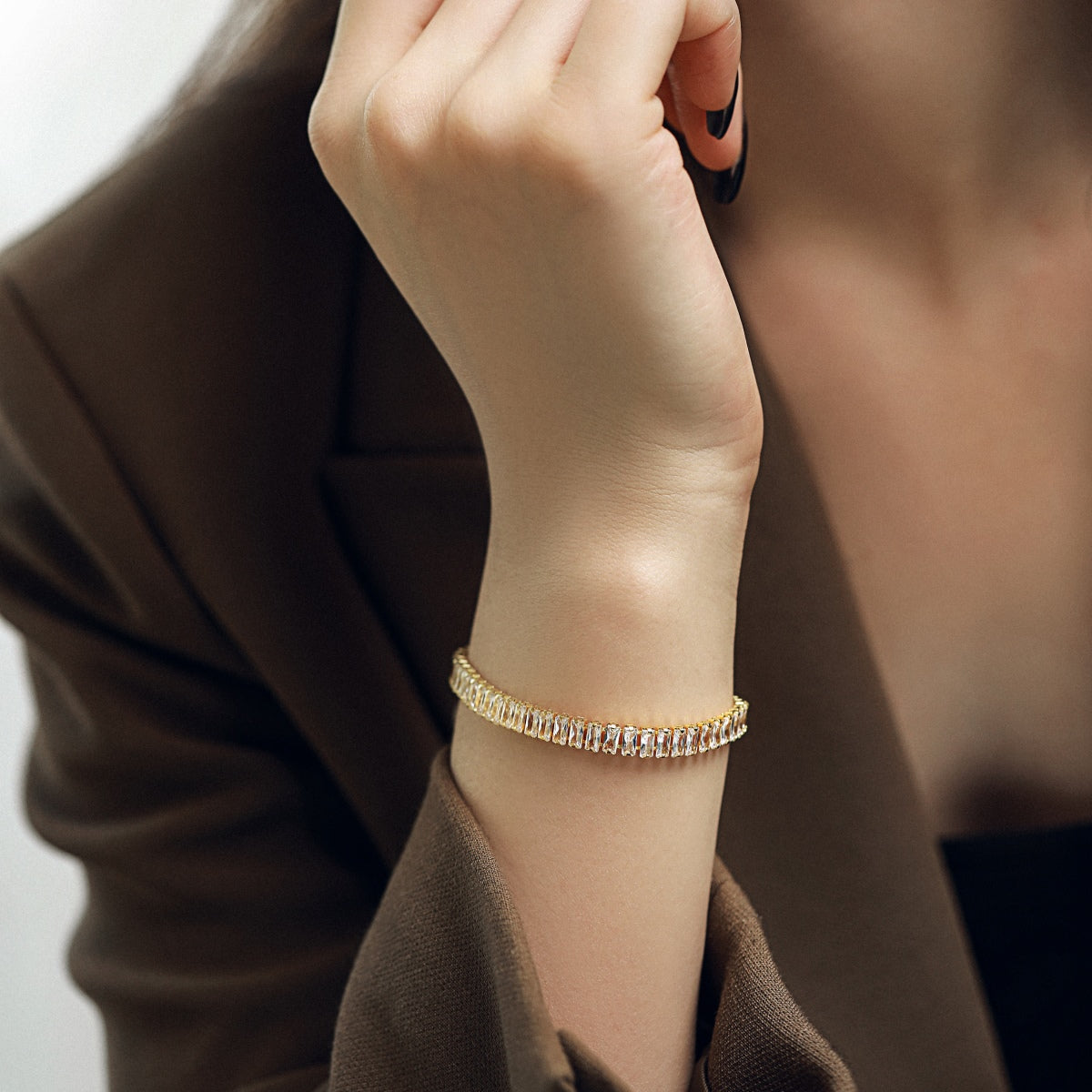 [Kincade Jewelry] Bracelet quotidien exquis taille émeraude