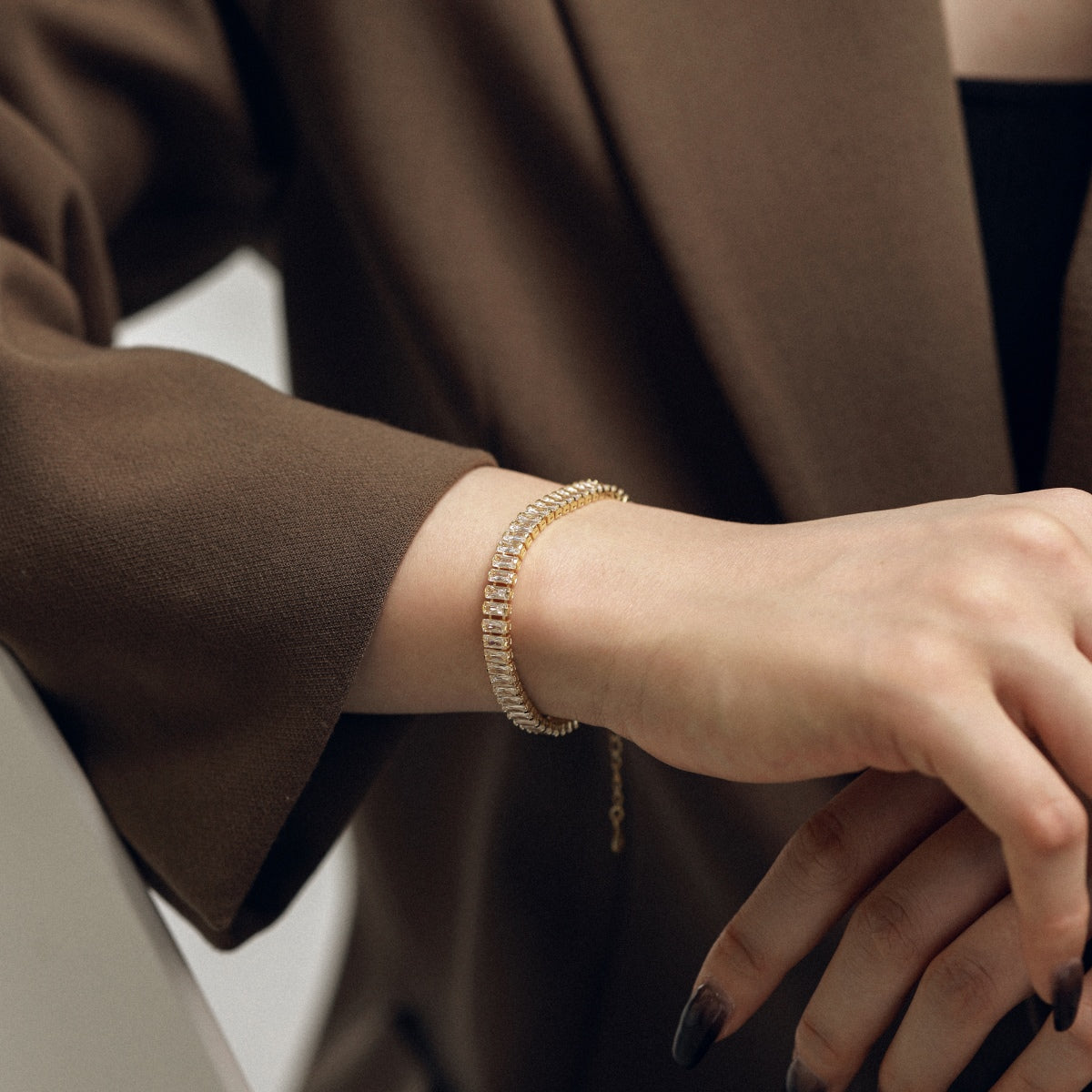 [Kincade Jewelry] Bracelet quotidien exquis taille émeraude