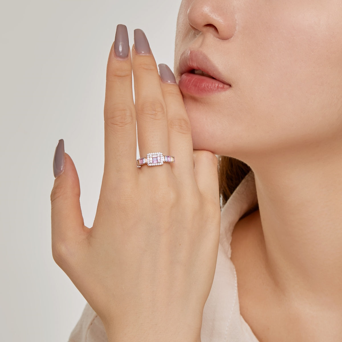 [Kincade Jewelrys]Exquisite Colorful Radiant Cut Party Ring