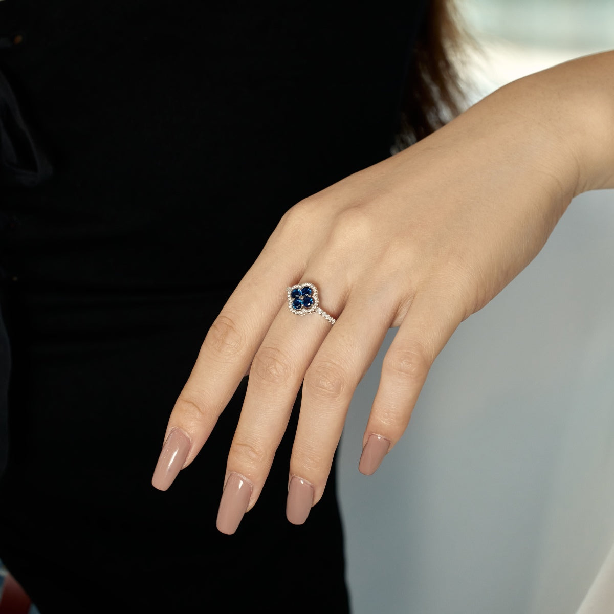 [Kincade Jewelrys] Bague à motif de trèfle à quatre feuilles