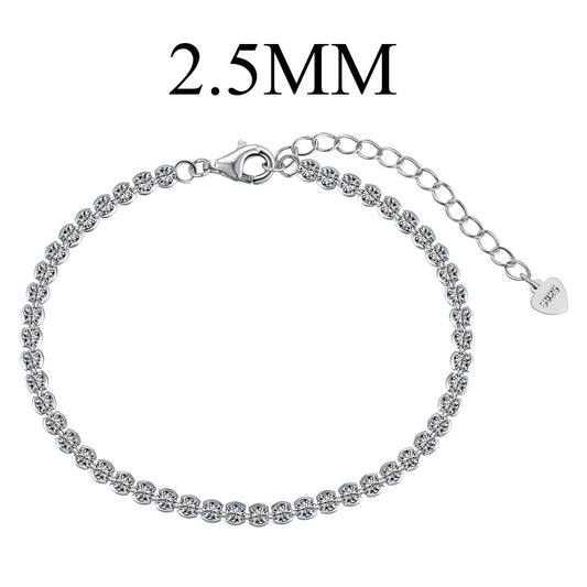 [Joyas Kincade] Pulsera diaria deslumbrante con corte redondo brillante