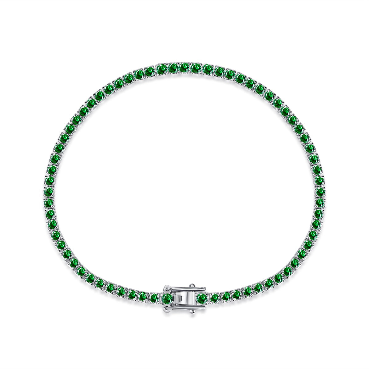 [Kincade Jewelrys] Bracelet quotidien éblouissant à coupe ronde colorée