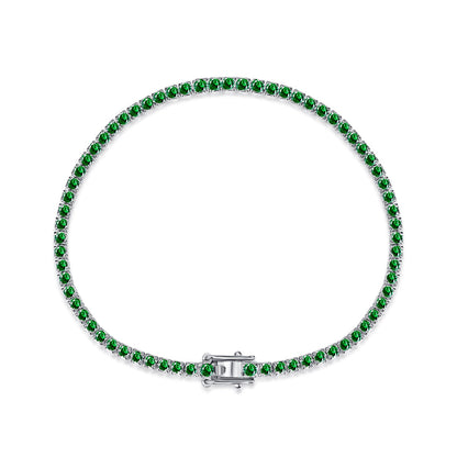 [Kincade Jewelrys] Bracelet quotidien éblouissant à coupe ronde colorée